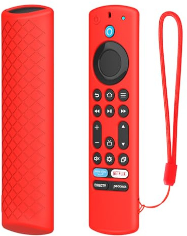 FTRONGRT Cover Compatibile con 2023 Fire TV Stick 4K Max 2nd, Ultrasottile e Leggero, Anticollisione, Cover Protettiva per Telecomando in Silicone.Rosso