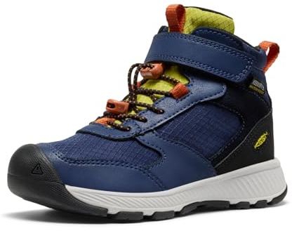 KEEN Skua Mid - Scarponi da trekking impermeabili unisex per bambini, Accademia Navale Rogue Verde, 38 EU