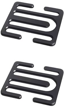 Desuibao 2 Pack Metal Seat Belt Clips, Universal Seat Belt Adjuster for Adults, Adjustable Car Seat Locking Clip, Comfortable Shoulder Neck Strap Positioner for Pregnancy Short People (Black)
