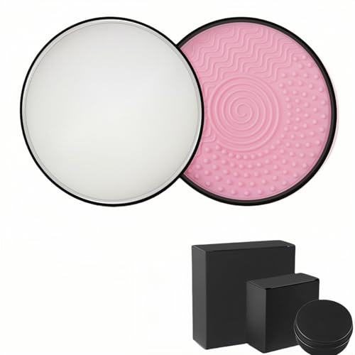 BANSHAN Makeup Brush Cleaner Set, Brush Cleaner Solid Coconut Oil Cleanser, Color Removal Sponge and Brush Cleaning Mat - Easy to Clean Blenders Brushes Shampoo Removes Shadow Color