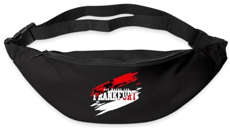 Spreadshirt Die Macht Aus Frankfurt Fußball Fan Gürteltasche, One size, Schwarz