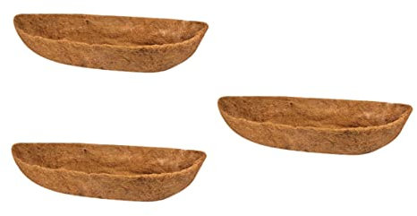 TOYANDONA Lot de 3 Doublures en Fibre de Palmier pour Pots de Fleurs et à L'Abrasions pour Balcon et Jardinage Tapis de Jardinage Pratique et Solide