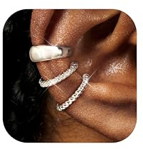 Diamday 3 Stück Ear Cuff Gold für Damen Ohrringe Ohne Ohrloch Ohrmanschette | Ohrclips Damen, Fake Piercing, Fake Helix, Knorpel Ohrringe, Verstellbare Ohrschmuck, Ohrklemme, Earcuff Gold Silber