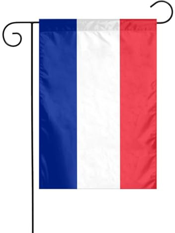 JKDGOJ Bandiera francese immagine Bandiera da giardino Bandiera da cortile all'aperto adatta a tutte le stagioni 30,5 x 45,7 cm