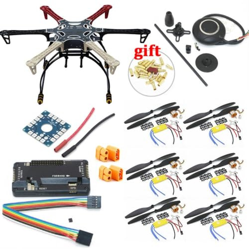 Hexacopter Frame F550 With Landing Gear Kit Compatible With APM2 8 Flight Controller 7M GPS A2212 1000KV Motor 30A ESC FS I6 Transmitter For RC Drone Multirotor(No FS-I6 Tx)