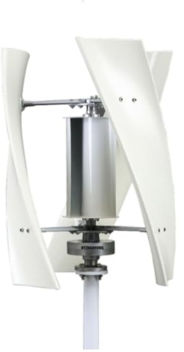 HYZHANHONG Blanca,220V, Aerogenerador Vertical de 9000 W, 12 V, 24 V, 48 V y 220 V, de 3 aspas con Controlador y Eje de levitación magnética para cenadores, cabañas o Casas móviles (Blanco)