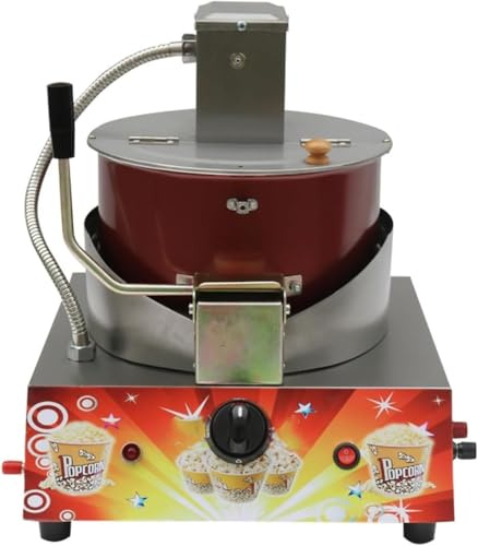 Popcorn Machine, Manual Crank Popcorn Popper, Fully Automatic Electric Popcorn Maker for Home and Party Use