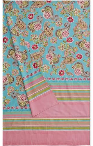 Bassetti Granfoulard Überwurf für Sofa, aus Baumwolle, Mehrzweck-Überwurf (Tagesdecke, Picknick, Vorhang, Tischdecke) (180 x 270 cm (RAPALLO TURCHESE)