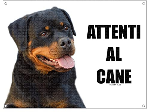 rottweiler cuidado con el Perro Mod 3 Placa cartel de metal