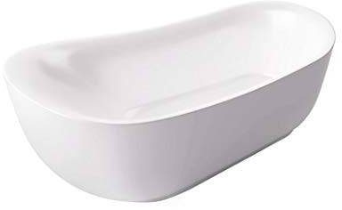 Design freistehende Acryl Badewanne 180x89x76 cm weiss Longe 180