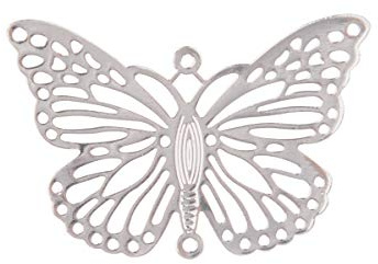 longsheng 10pcs Silver Butterfly Hanging Suncatcher DIY Metal Parts Hand-Crafts Pendant Ornament Drop