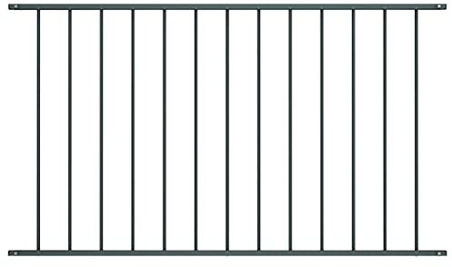 vidaXL Pannello di Recinzione con Pali Robusto Durevole Struttura Divisorio Esterni Recinto Giardino in Acciaio Verniciato 1,7x1,25 m Antracite