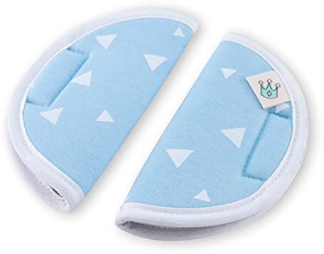 JYOKO KIDS Gurtpolster Universal für Babyschale Größe 0, Buggy, Autositz (Größe 0, Blue Sparkles)