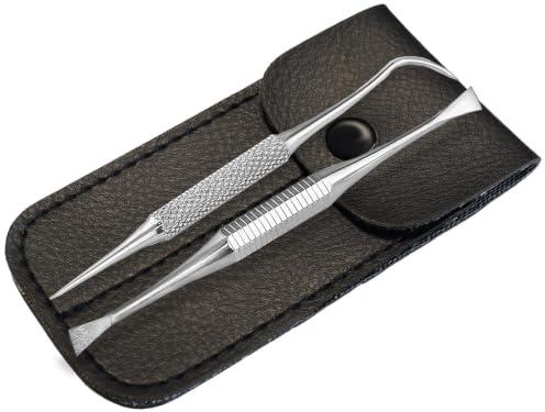 Hunde Mini Zahnsteinkratzer Zahnreiniger Zahnsteinentferner Set mit Etui | Zahnstocher aus Edelstahl Haustier Zahnpflege für Katzen oder Kaninchen als Zahnreinigung