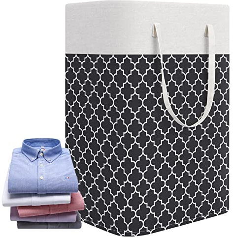 PW TOOLS Ropa Gran- Cestos Ropa Plegables con asa - Caja Almacenamiento lavandería Gran Capacidad 75 l para artículos Esenciales para el hogar, el baño y el apartamento