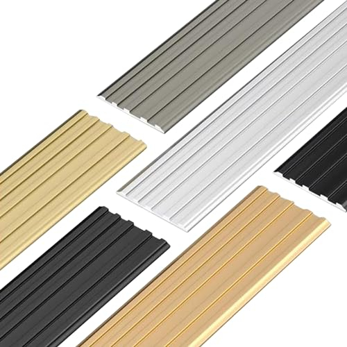 SAGIDAR Antis-Rutsch Treppenkante, Übergangsprofil Flach Bodenprofil, Treppenkantenprofil Aus Aluminium, Stufenkantenprofil Breite 4cm/5cm, Robust Und Langlebig, for Innen-und Außenbereich