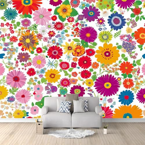 Fondos de pantalla Pintar Flores Brillantes Decoración de pared no tejida Decoración del hogar Pintura de pared Color Para sala de estar Decoración de pared 200 x 140 cm