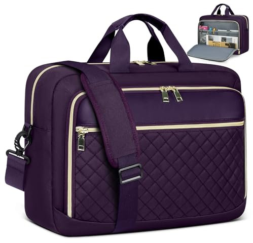 NEWHEY Borsa Porta PC 17.3 Pollici Borsa da Lavoro Donna Impermeabile Borsa Computer Grande Borsa Messenger Valigetta Portadocumenti Tracolla per Ufficio, Università, Scuola