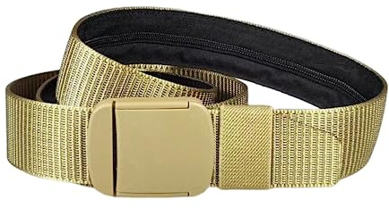 Cinturones Billetera para Hombre para Viaje, Cinturón de con Hebilla de