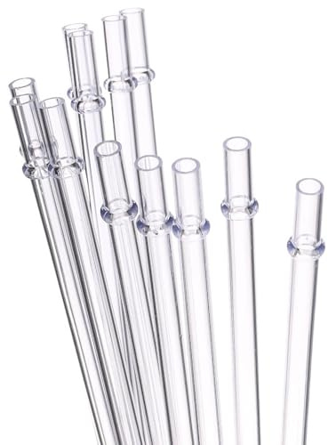 11 Inch Clear Reusable Plastic Replacement Drinking Straws Extra Long for 24oz & 40oz Mason Jar Tumblers,Set of 12 Pcs Straws with Cleaning Brush (11inch,Clear) (12)