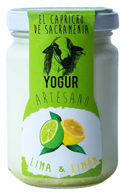 El Capricho de Sacramenia | Pack Lima limón | 20 Yogures Artesanos Leche Oveja preparado natural de Lima limón | Cremoso, Natural y Saludable | Preparado Gourmet | Sin Gluten | Sabor Único y Original