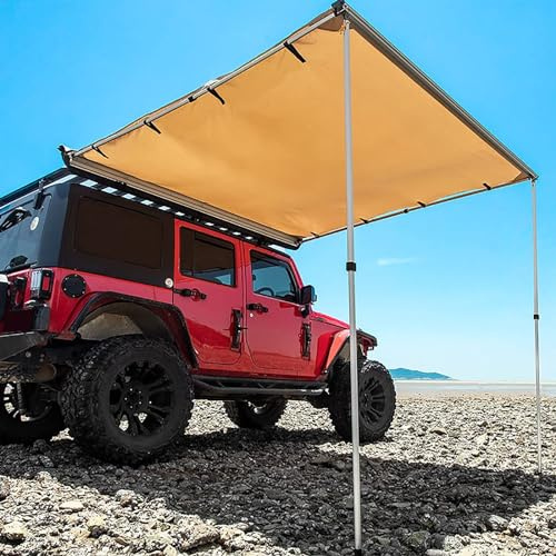 Tienda de campaña extraíble para Techo de Coche, toldo de Tela 420D para Exteriores, Altura Ajustable (tamaño: 200 x 250 cm/6,6 x 8,2 pies)