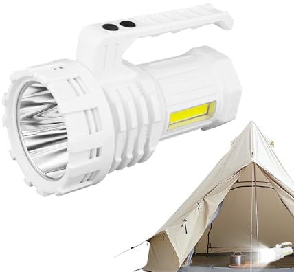 Hitburu Linternas Recargables, Foco Recargable De Alta Luminosidad Para Uso Manual, Resistente al Agua Ultrabrillante Portátil para Exterior Navegación Caza y Tormentas