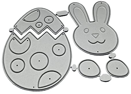 Metall-Stanzschablonen-Set mit Ostereier-Motiv, Schablone, Scrapbooking, Album, Papier, Karte, Metall