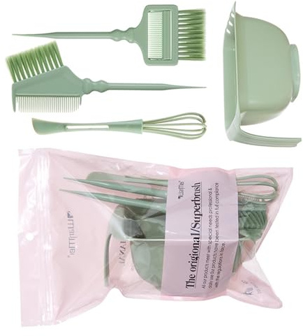 Set professionale per colorare i capelli, pennello colorato e manico ergonomico per un'applicazione senza soluzione di continuità, kit preciso