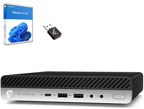 HP EliteDesk 800 G Intel i5 Business Office Multimedia Computer mit 24 Monaten Garantie! USB 3.0 | WLAN | Windows 11 Prof. 64-Bit inkl USB Stick (800 G5 | 8GB RAM | 256GB SSD | W11 Pro)