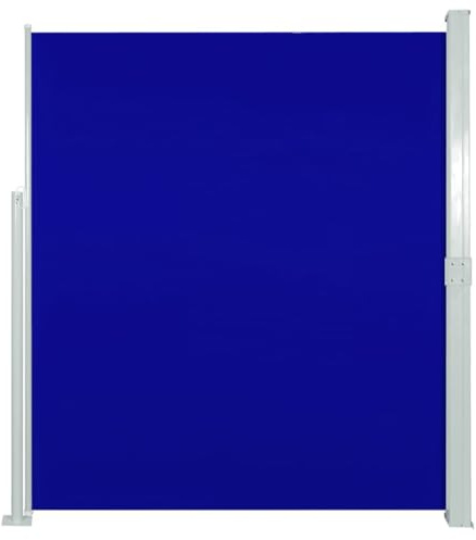 Seitenmarkise, einziehbar, Sichtschutz, Garten, Paravent, für den Außenbereich, Seitenmarkise, 160 x 300 cm, Blau
