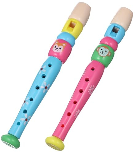 ifundom Grabadora de Plástico para 2 Piezas Instrumento Musical Educativo 6 Agujeros Tamaño Compacto 20 Cm Juguete Musical para Desarrollo Sensorial Color Aleatorio Color Aleatorio