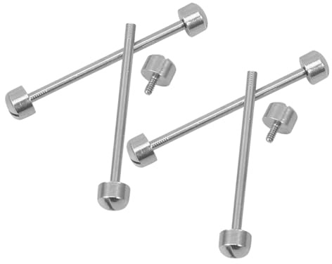 WESIEVYA Varillas para Tornillos de Reloj Acero Medio 20 Mm, 4 Piezas Kit de Reparación para Relojeros, Pasadores de Conexión Seguros para Correas de Metal y Cuero, Herramienta Práctica