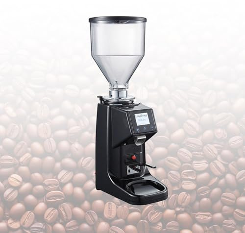 YISHENX Macinacaffè Professionale, Macinacaffè Elettrico Con Comandi Touch, 19 Livelli Regolabili, Display Timer Dosaggio Quantitativo Della Polvere, Macinatura a Bassa Temperatura, Espresso(B,750g)