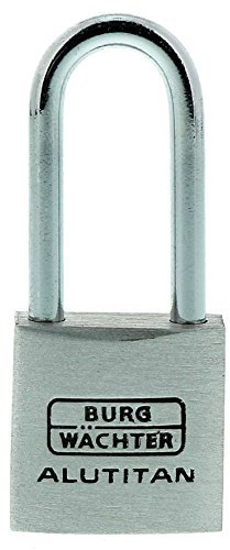 Burg-Wächter Vorhangschloss, Vorhängeschloss mit Schlüssel, Duo Set, 3,7 mm Bügelstärke, massives Aluminiumschloss, Innenwerk rostfrei, Gehärtet, Alutitan Duo 770 HB 20 26 SB