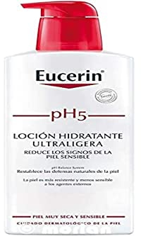 Eucerin pH5 Loción Ligera (400 ml), crema corporal con Dexpantenol y Glicerina, loción corporal de textura ligera y absorción rápida, crema hidratante para el cuerpo, pieles secas y sensibles