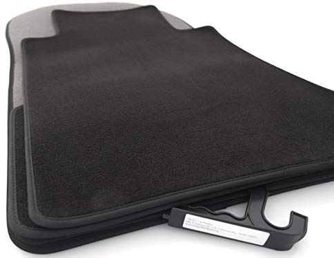kh Teile Fußmatten Original Premium Qualität Velours Autoteppich 4-teilig schwarz