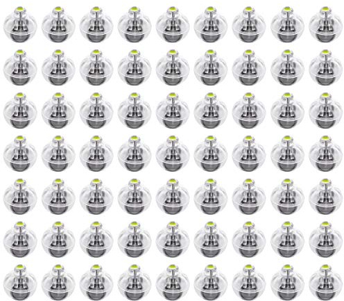 FEPITO 100 Stück Mini LED Lichter Luftballons Weiße LED Ballonlichter Drahtlose Kugellampe für Papierlaterne Ballonlicht Party Weihnachtsfeier Dekorationen Halloween