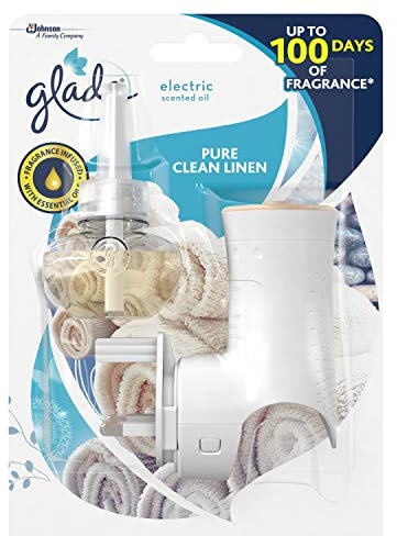 Glade Plug in Air Freshener Holder and Refill, Electric Scented Oil Room Air Freshener, Clean Linen, 1 Holder and 20 ml Refill