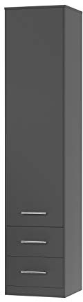 SMARTBett Schrank Kleiderschrank Aktenschrank 50cm mit 2 Schubladen Anthrazit