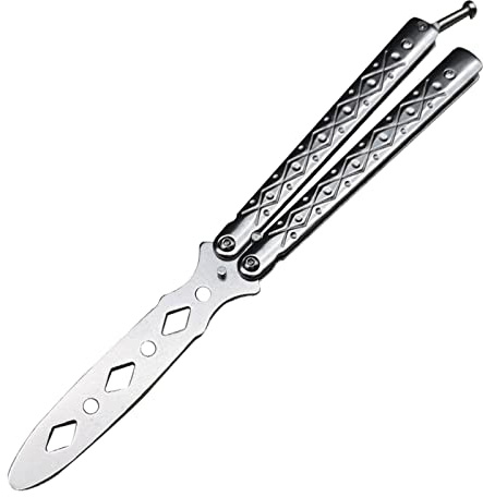 sukevitor Practice Butterfly Knife, Balisong Training Knife, Balisong Trainer Blunt Blade Tool for Beginner Practicing Flipping Tricks, Pocket Practice Training Tool