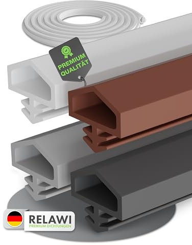 Premium TPE Türdichtung für Zimmertüren gegen Zugluft aus 2 Komponenten (5m, Schwarz)