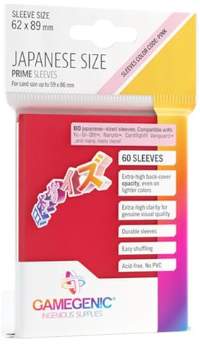 Gamegenic, Prime Japanese Sized Sleeves Red, Zubehör