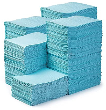 JMU Blue Dental Bibs 500, Dental Bibs Disposable, 2-Ply Paper 1-Ply Film, Tattoo Bibs 13 x 18