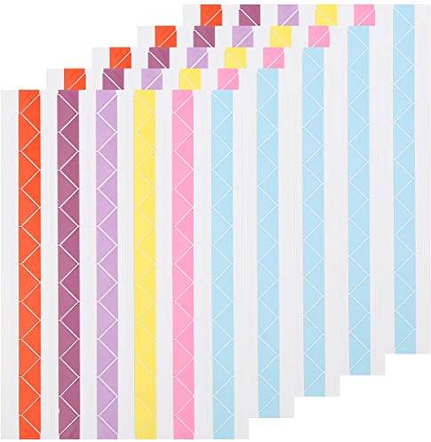 LICQIC Photo Corners Self Adhesive, 1020 pcs Scrapbook Photo Corner Stickers for Photo Albums Scrapbook DIY Craft, 10 Sheets Colorful (Shape 2)