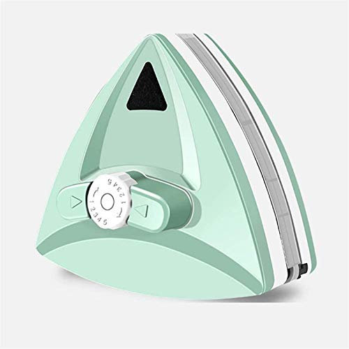 Nettoyeur de vitres magnétique double face à conception triangulaire réglable à 5 vitesses, avec support d'isolation magnétique/nettoyeur de poignée portable, essuie-glace magnétique, version man