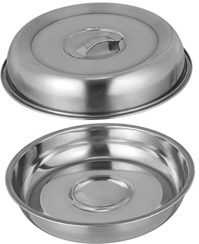 PACKOVE 2pièces Cloche Alimentaire Acier Inoxydable pour Steak Couvercle Rond De Protection pour Nourriture