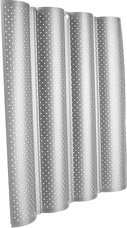 BESTonZON Backform Brotbackschale Für Zuhause Und Bäckerei 4-fach Silber Für Französisches Brot