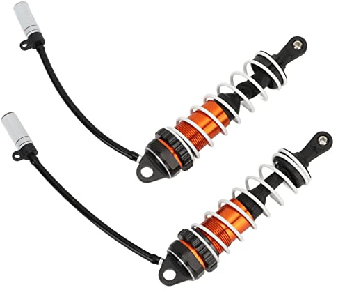 Tissting 2 Teiliger RC Stoßdämpfer, RC Frontdämpfer aus Aluminiumlegierung Verstellbare Federdämpferhöhe Montierte Ersatzteile für 1/7 RC Auto (110mm)