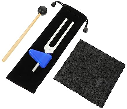 Supvox Stimmgabel aus Aluminiumlegierung 528 Hz für Klangtherapie und Meditation mit Hammer zur Entspannung
